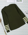 Women's Striped Long Sleeve Knitted Sweater