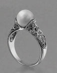 Trendy Gold-Plated Pearl Ring Women