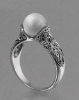 Trendy Gold-Plated Pearl Ring Women