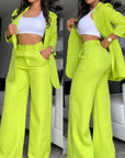 Women’s Lapel Suit with Straight Pants