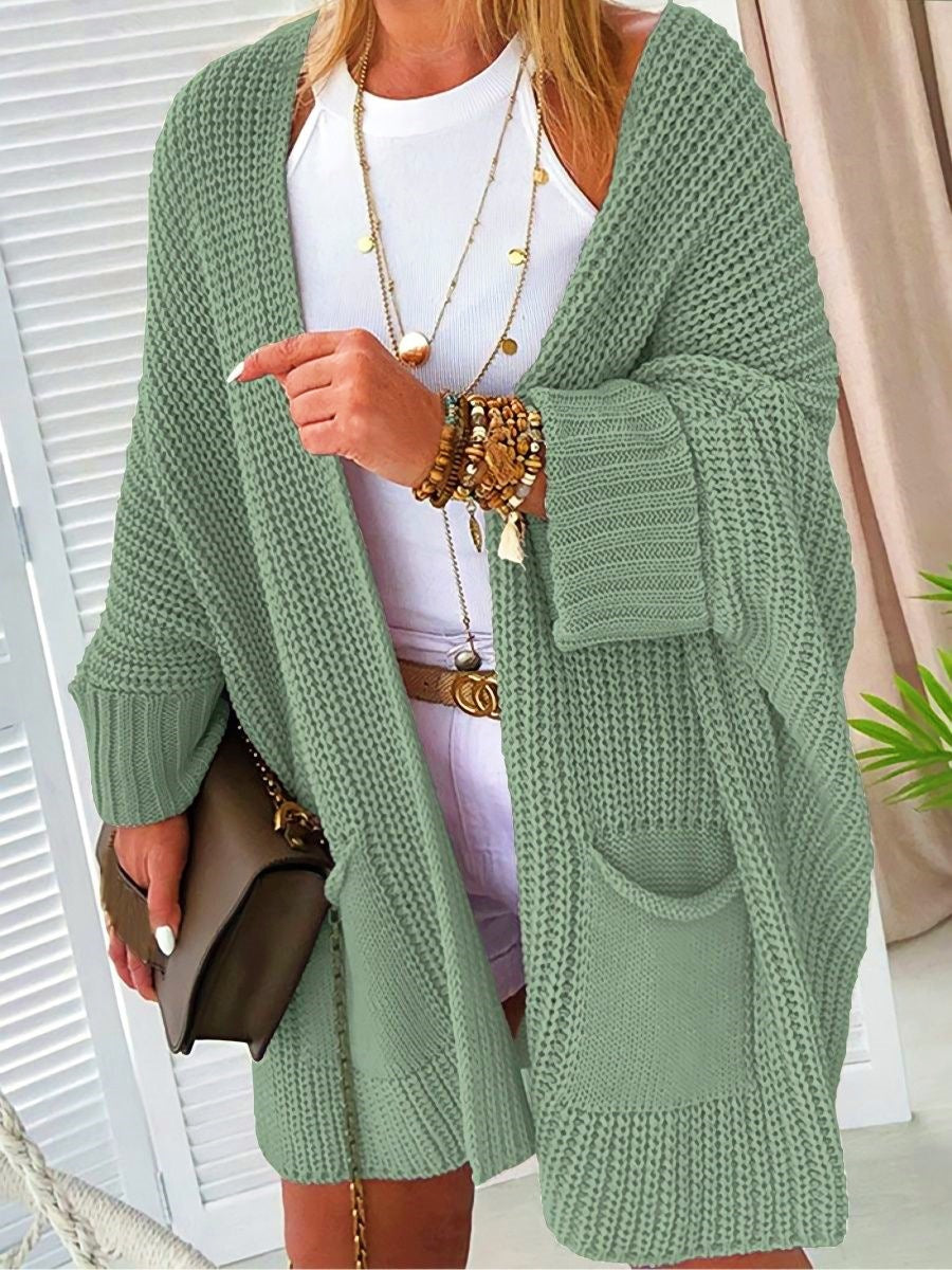 Pockets Knitted Cardigan for Women
