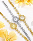 French-Style Waterdrop Crystal Watch