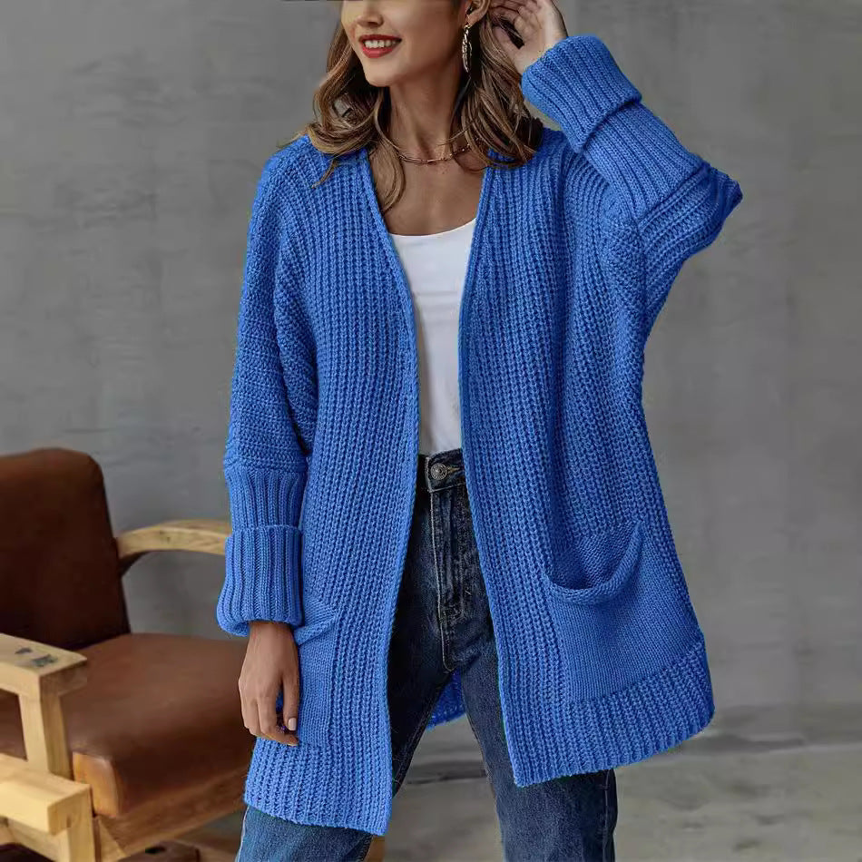 Women Knitted Casual Vintage Long Sleeve Cardigan