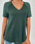 Hollow Out Lace Summer T-Shirt Women