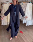 Breathable Cotton Linen Two Piece set