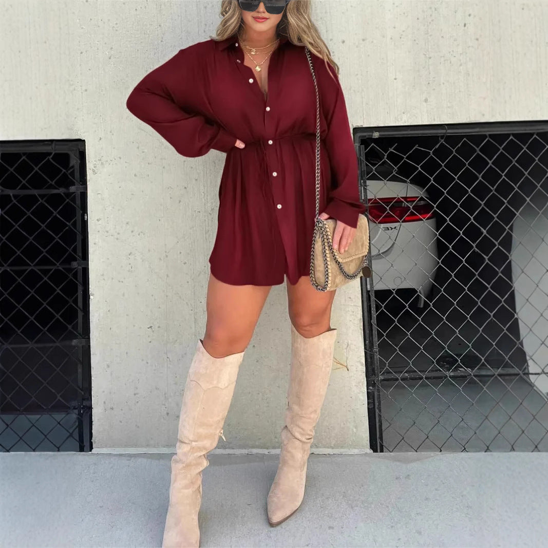 Splendid Teal Tie Waist Dress for Casual Walks