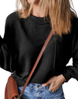 Women's Long Sleeve Round Neck Knitted Sweater