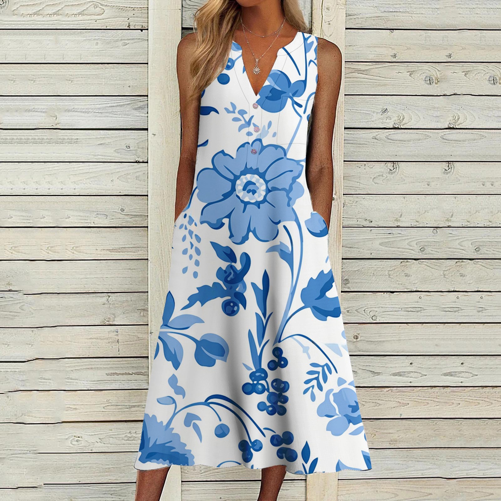 Stylish Stripe Dress Featuring Practical Pockets