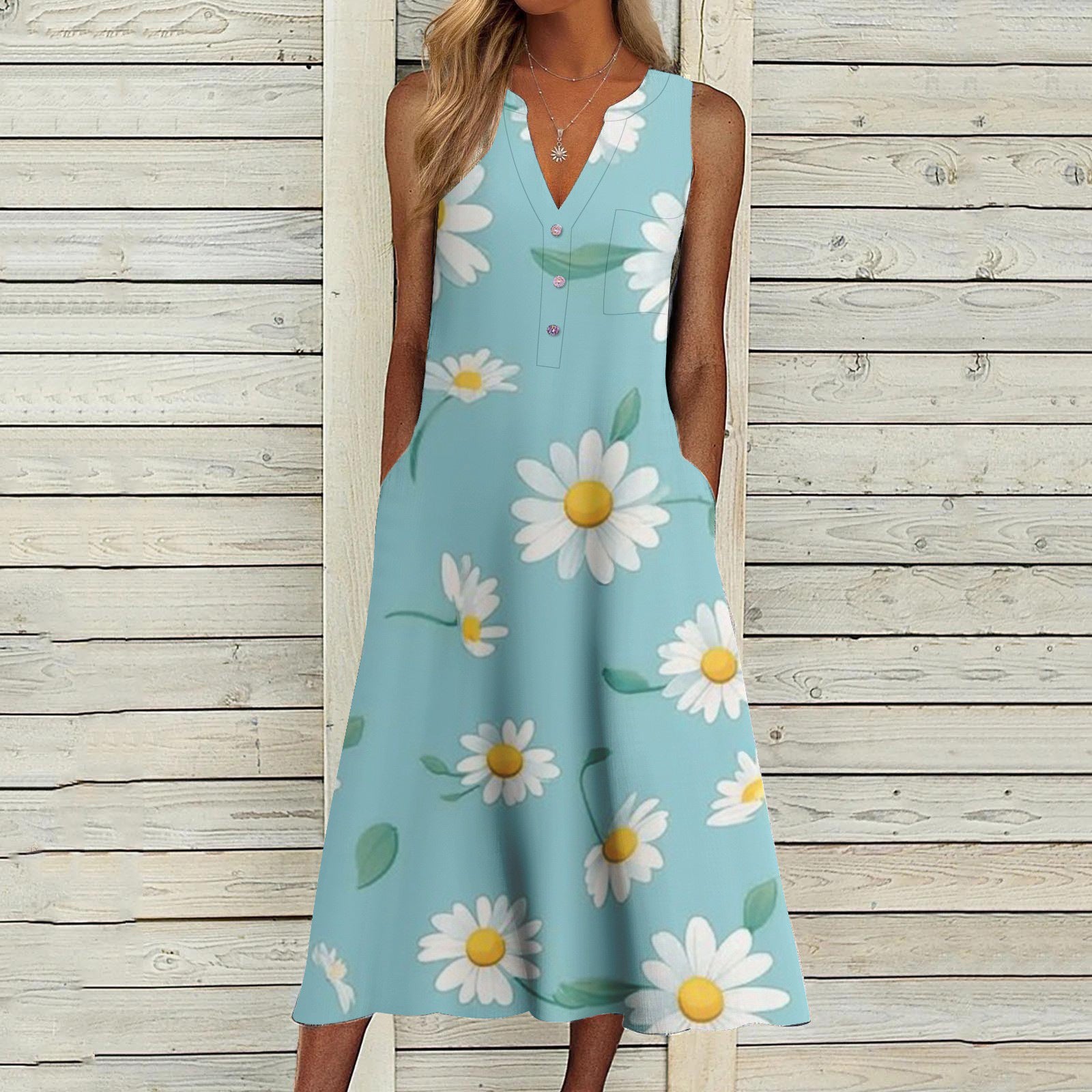 Coastal Stripe Casual Dress