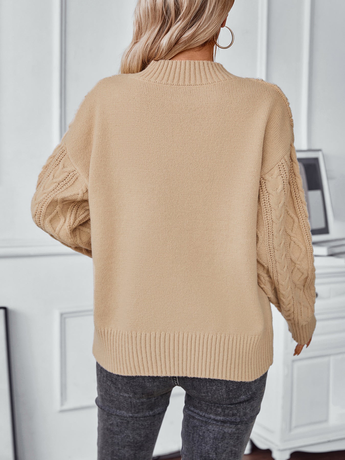 Drizzle Cable Knit Pullover Sweater