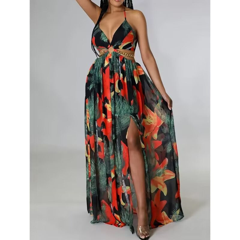 Boho Spaghetti Strap Maxi Dress