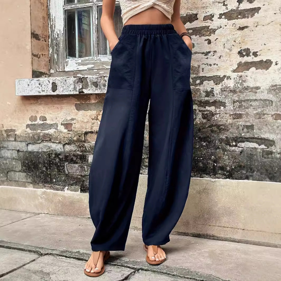 Elastic Waist Cargo Trousers