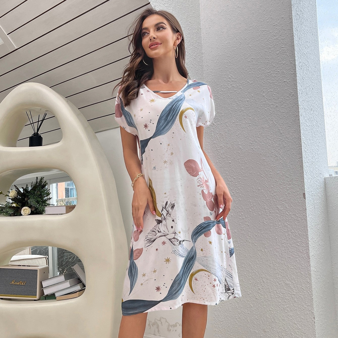 Summer Cotton Crepe Loungewear Set