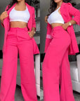 Women’s Lapel Suit with Straight Pants