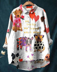 Cute Chloe Dog Drawing Print T-Shirt
