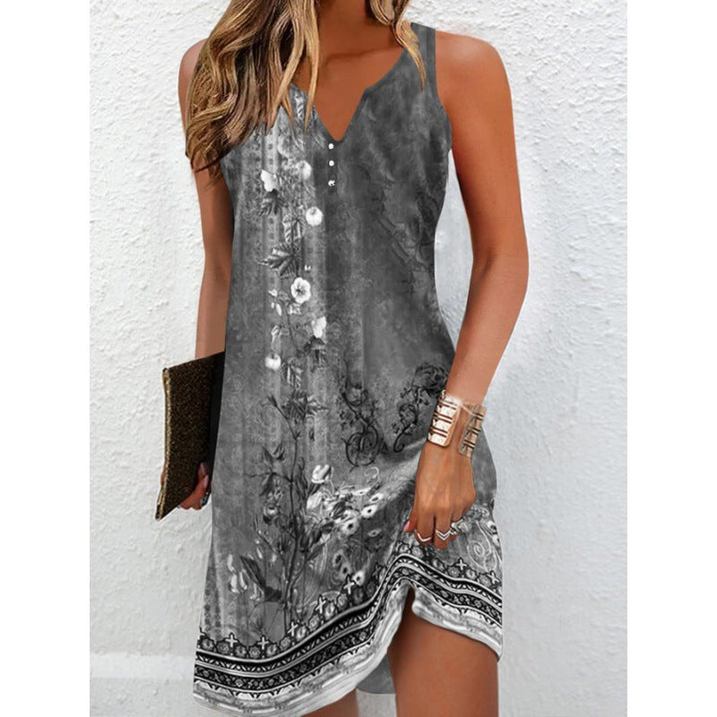 Women's Floral Print Long Dress