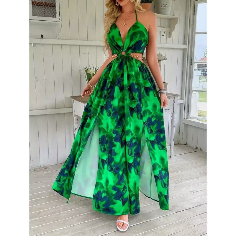 Boho Spaghetti Strap Maxi Dress