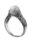 Trendy Gold-Plated Pearl Ring Women