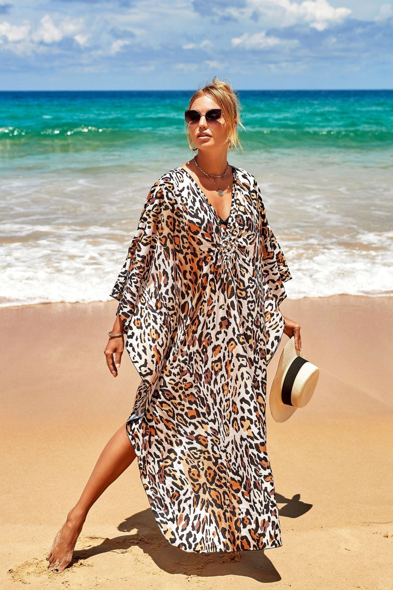 Soft Drape Dress with Subtle Shell Texture