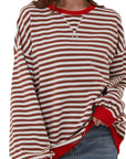 Long Sleeve Striped Pullover Casual Shirt