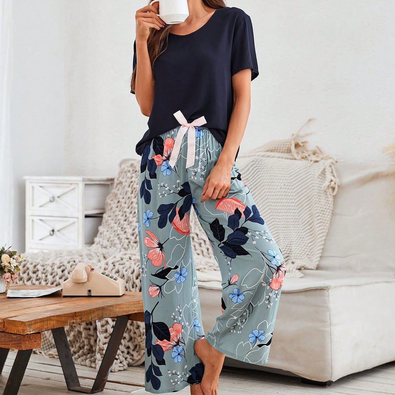 Summer Cotton Crepe Loungewear Set