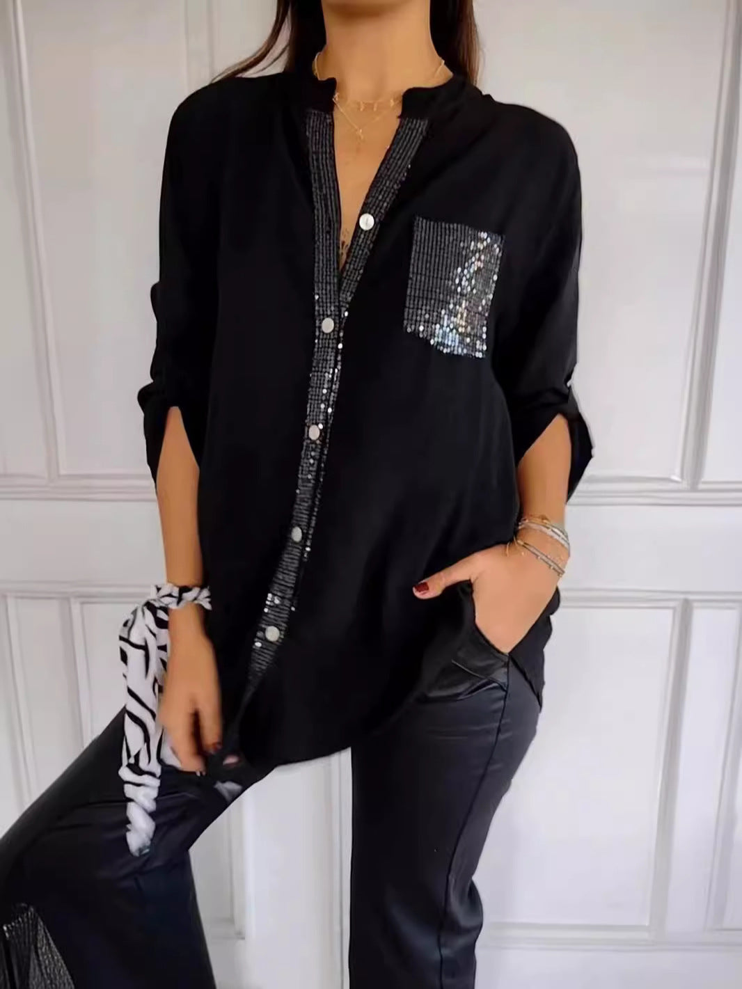Glam Top with a Sophisticated Edge