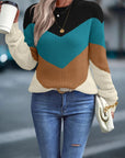 Women's Casual Round Neck Knitted Sweater