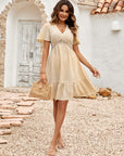 Spring Solid Color Casual Dress