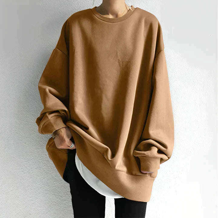 Oversized Round Neck Sweatshirt for Women