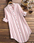 Breathable Cotton Linen Tunic Top
