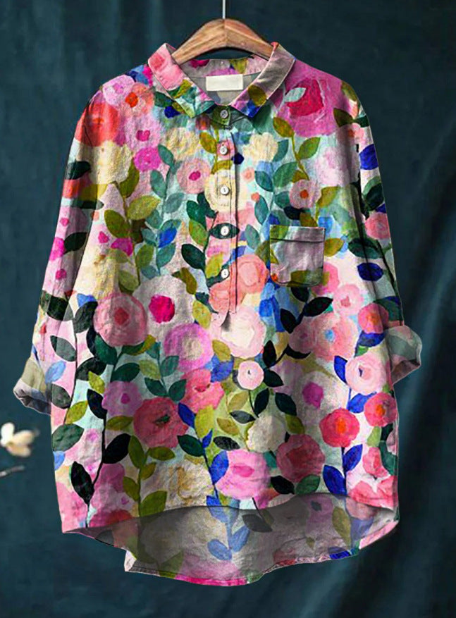 Chic Floral Blouse with Trendy Style