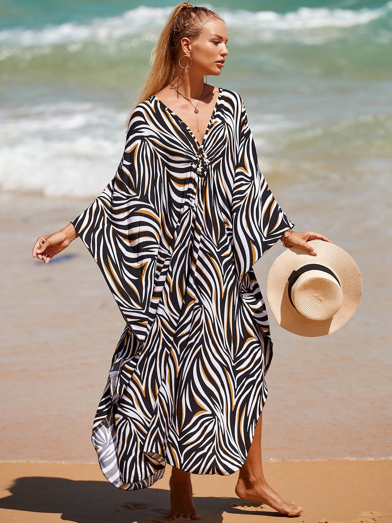 Driftwood Tone Breezy Linen Dress