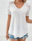 Hollow Out Lace Summer T-Shirt Women