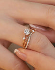 Women’s Rose Gold Moissanite Ring