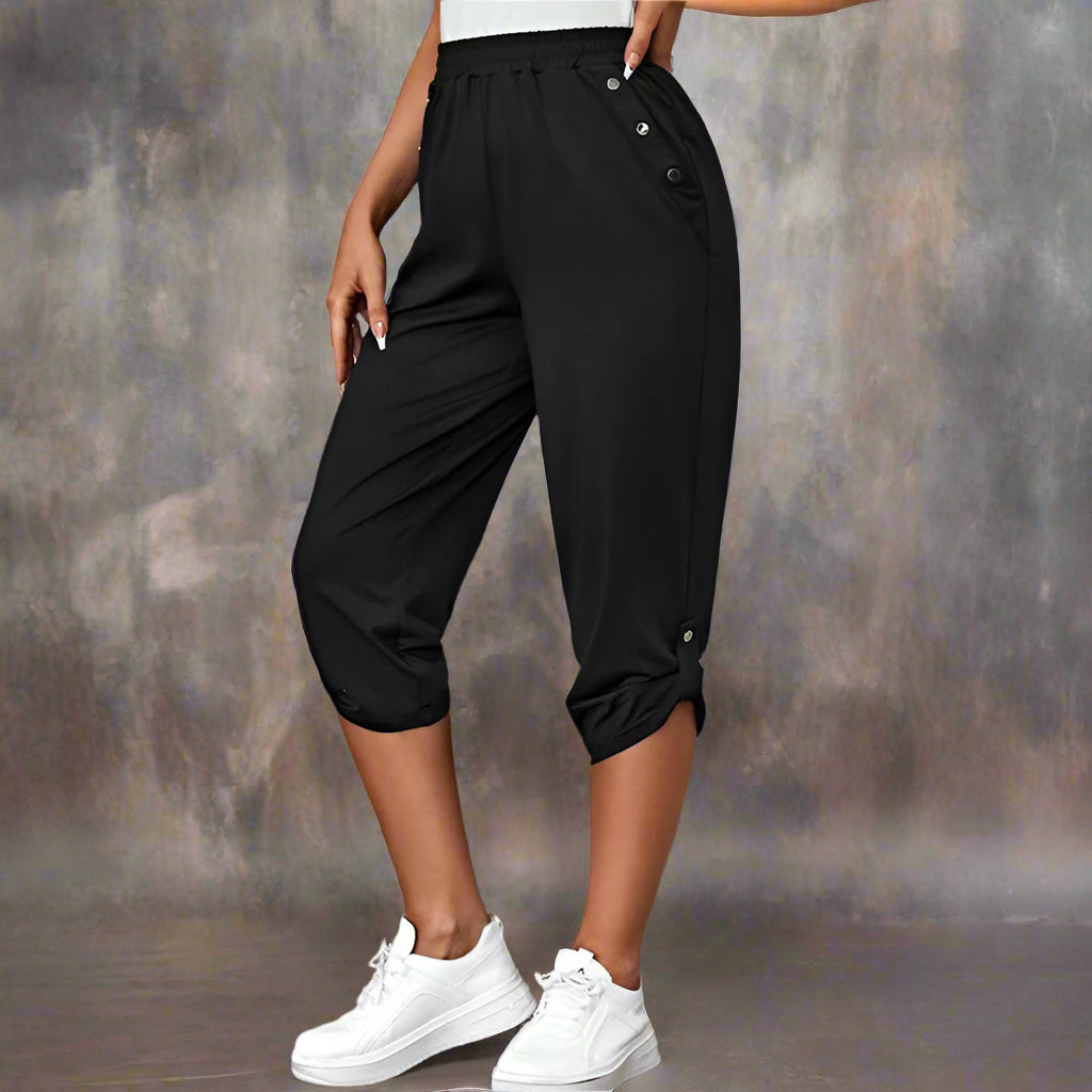 Fashion Casual Elastic Seven Point Pants