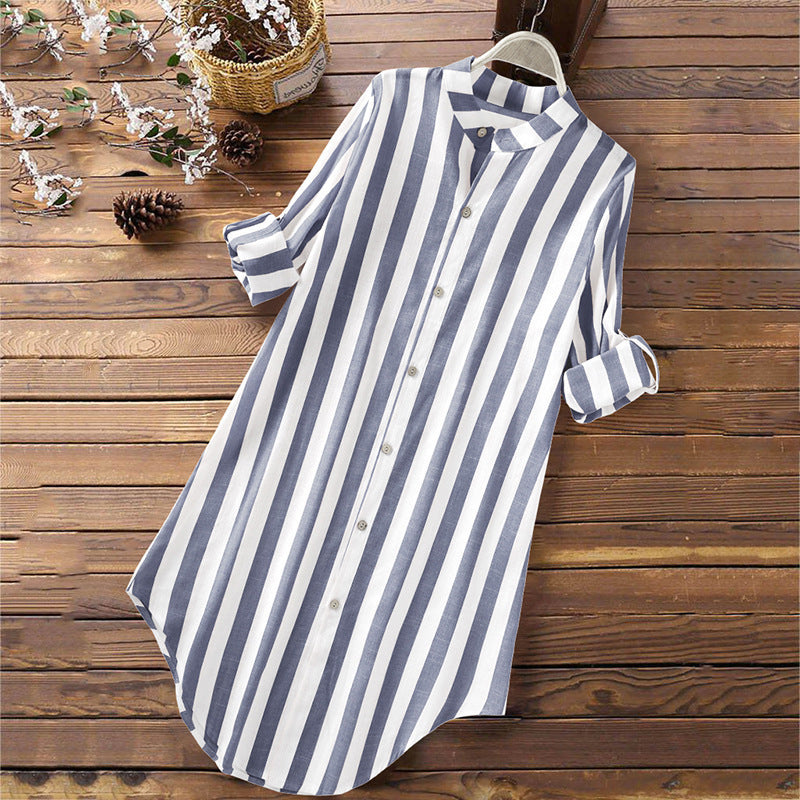 Breathable Cotton Linen Tunic Top