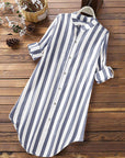 Breathable Cotton Linen Tunic Top