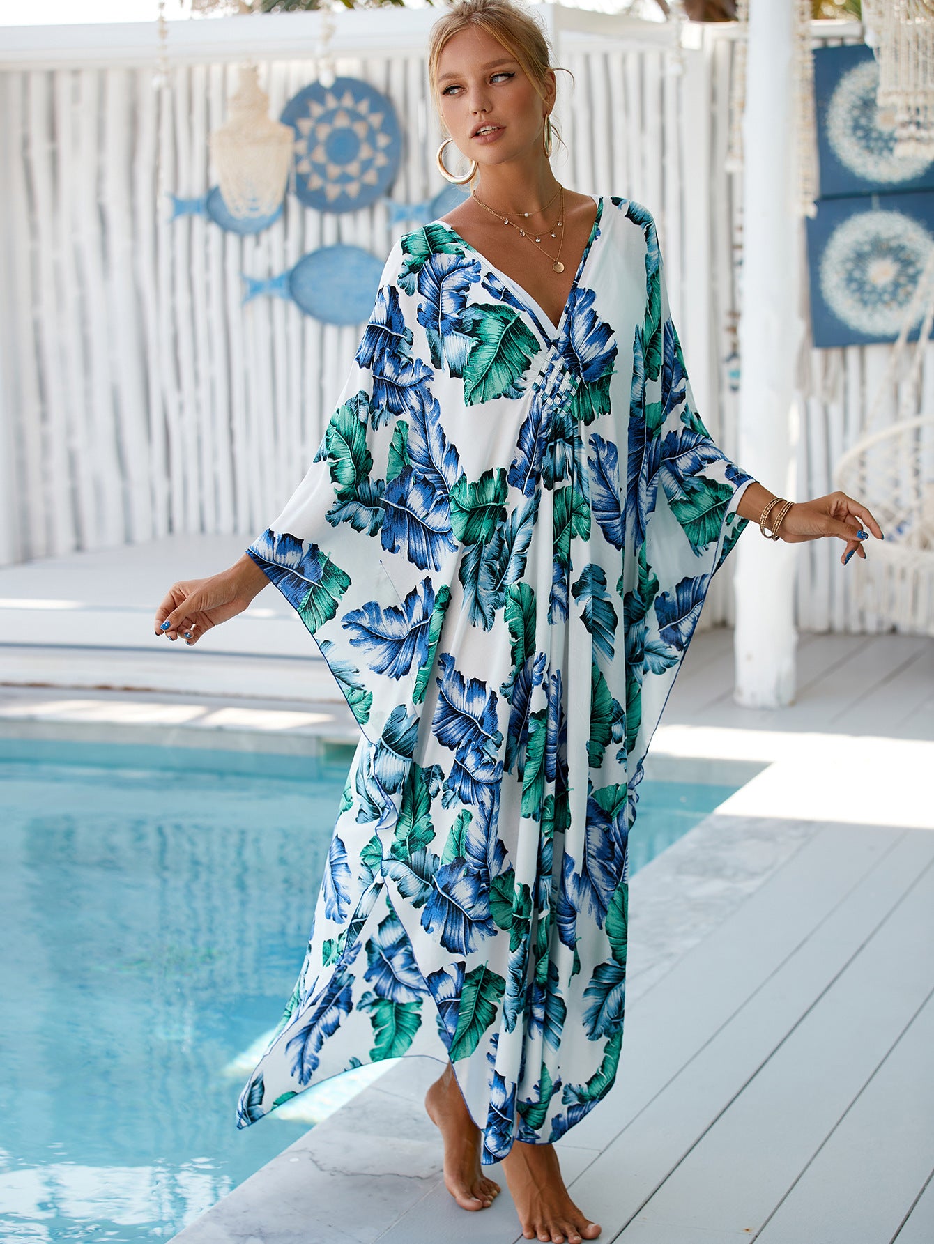 Wildflower Print Wrap Dress with Flowing Fit