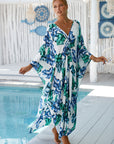Wildflower Print Wrap Dress with Flowing Fit