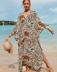 Elegant Lounge Dress in Luxe Snake Design