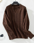 Drizzle Cable Knit Pullover Sweater