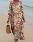 Trendy Floral Printed Midi Dress