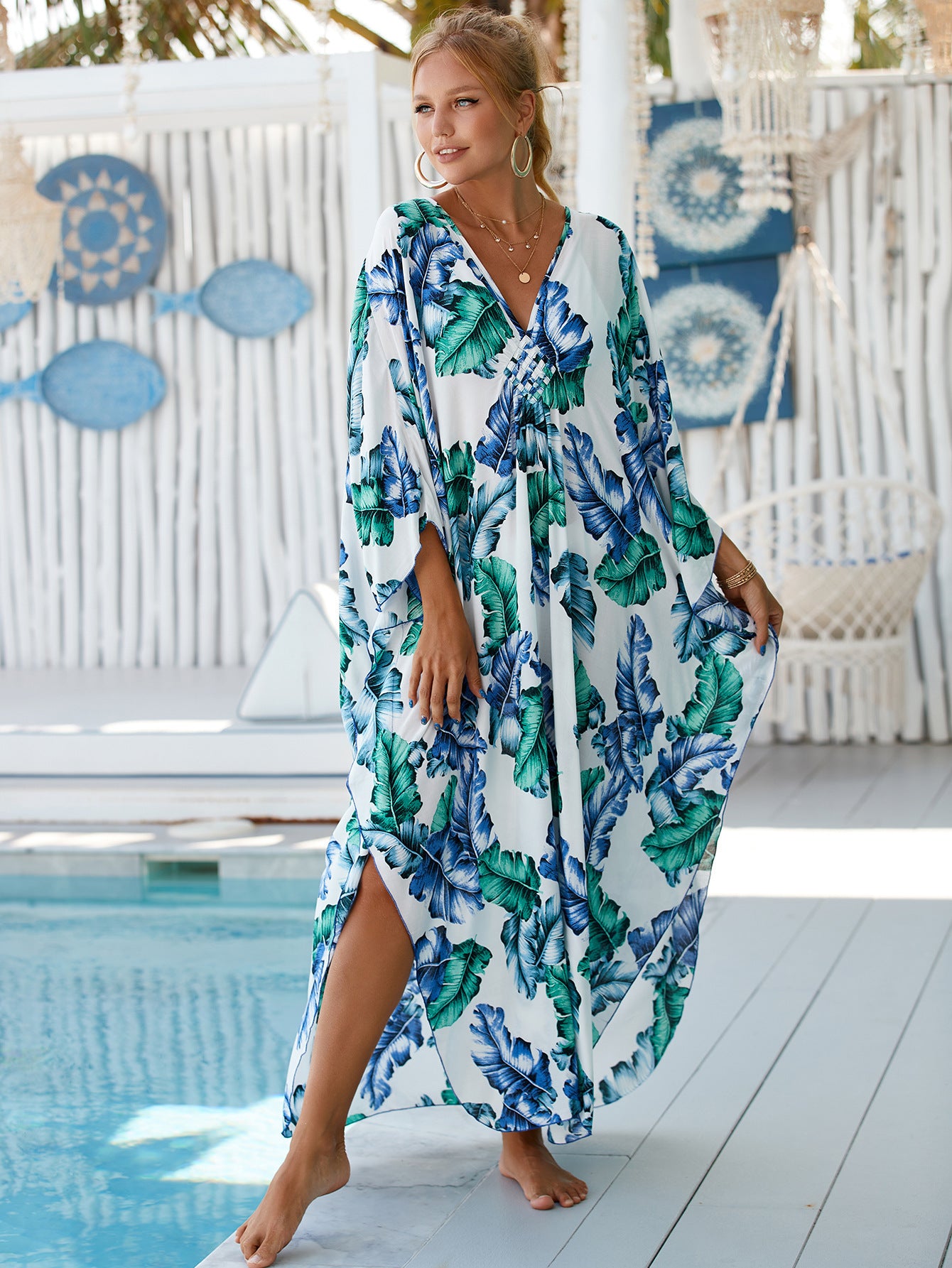 Wildflower Print Wrap Dress with Flowing Fit