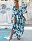 Wildflower Print Wrap Dress with Flowing Fit