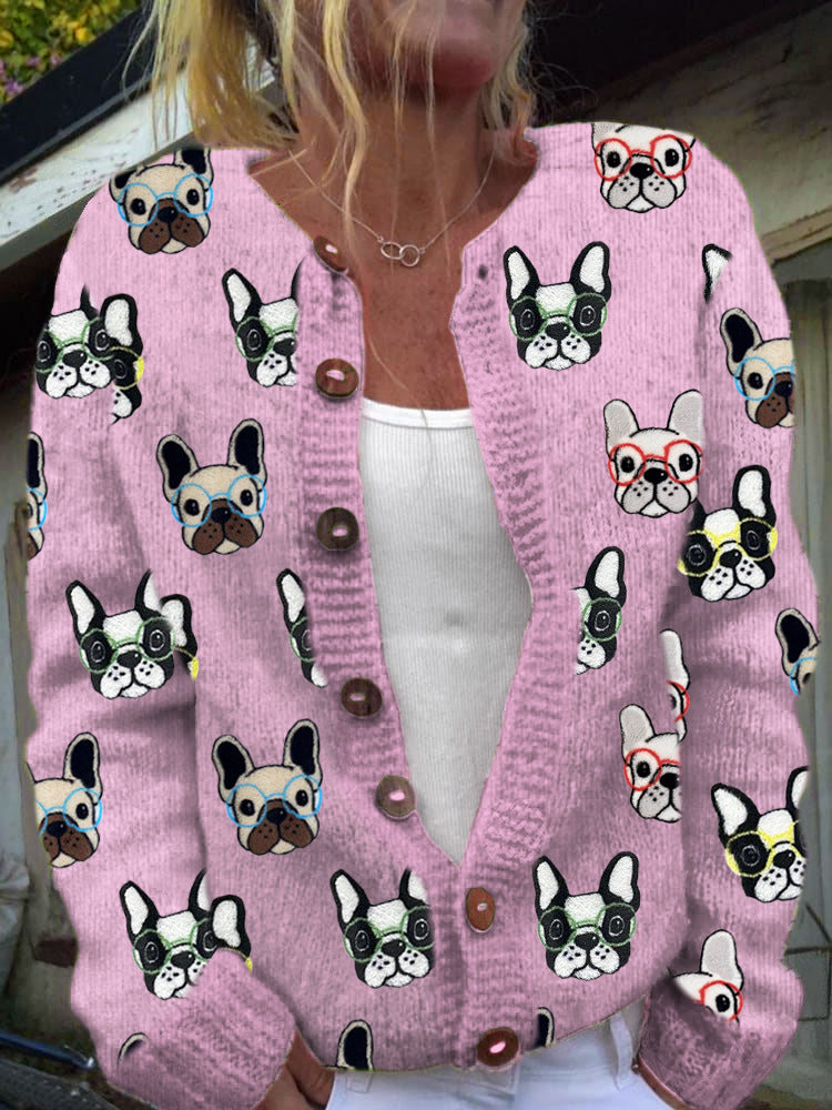 Casual Women’s Cardigan with Digital Print