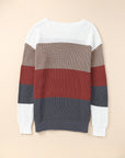 Women's Color Block Knitted Sweater