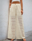 Elegant Wide Leg Lace trouser