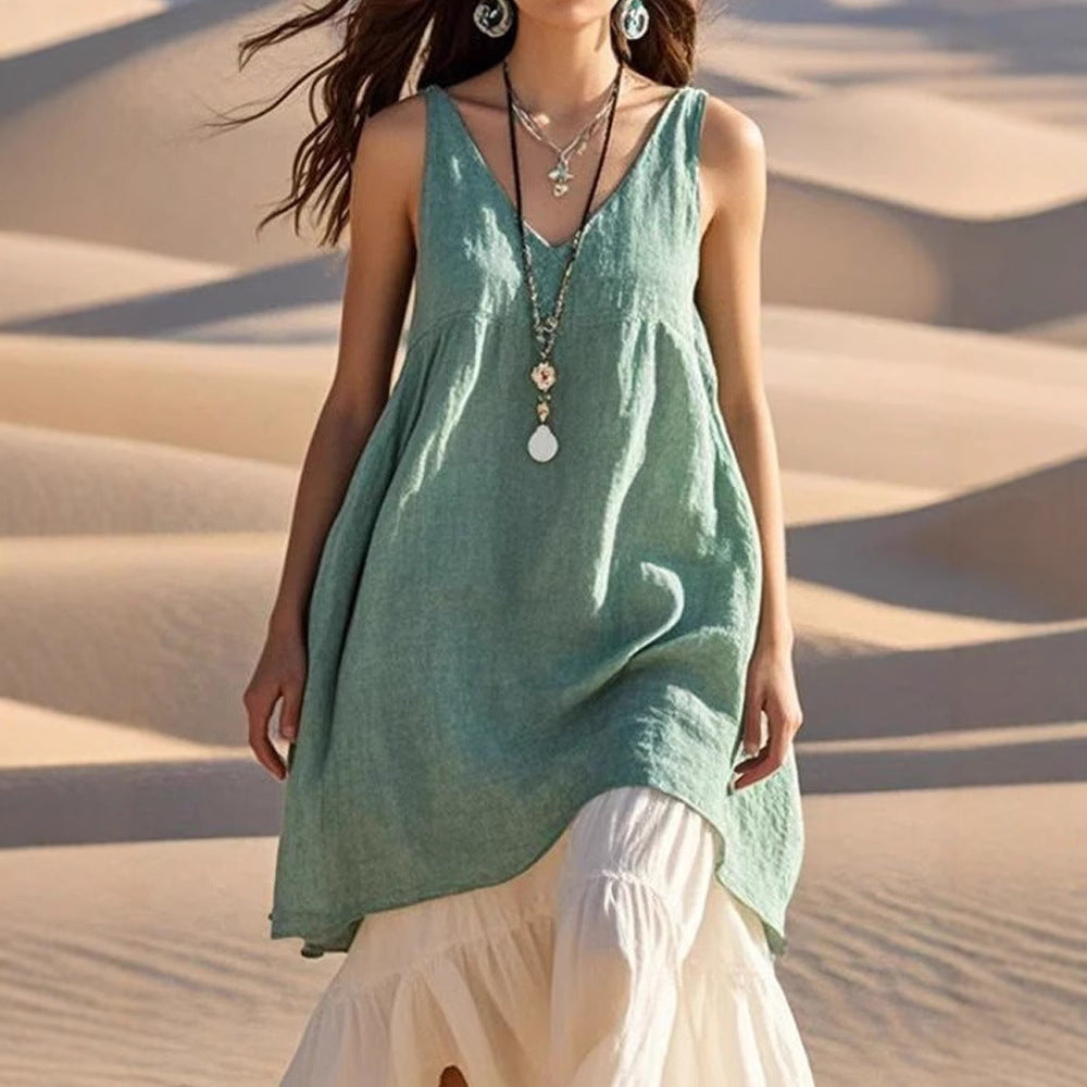 Comfy Drape Relaxed Style Dress