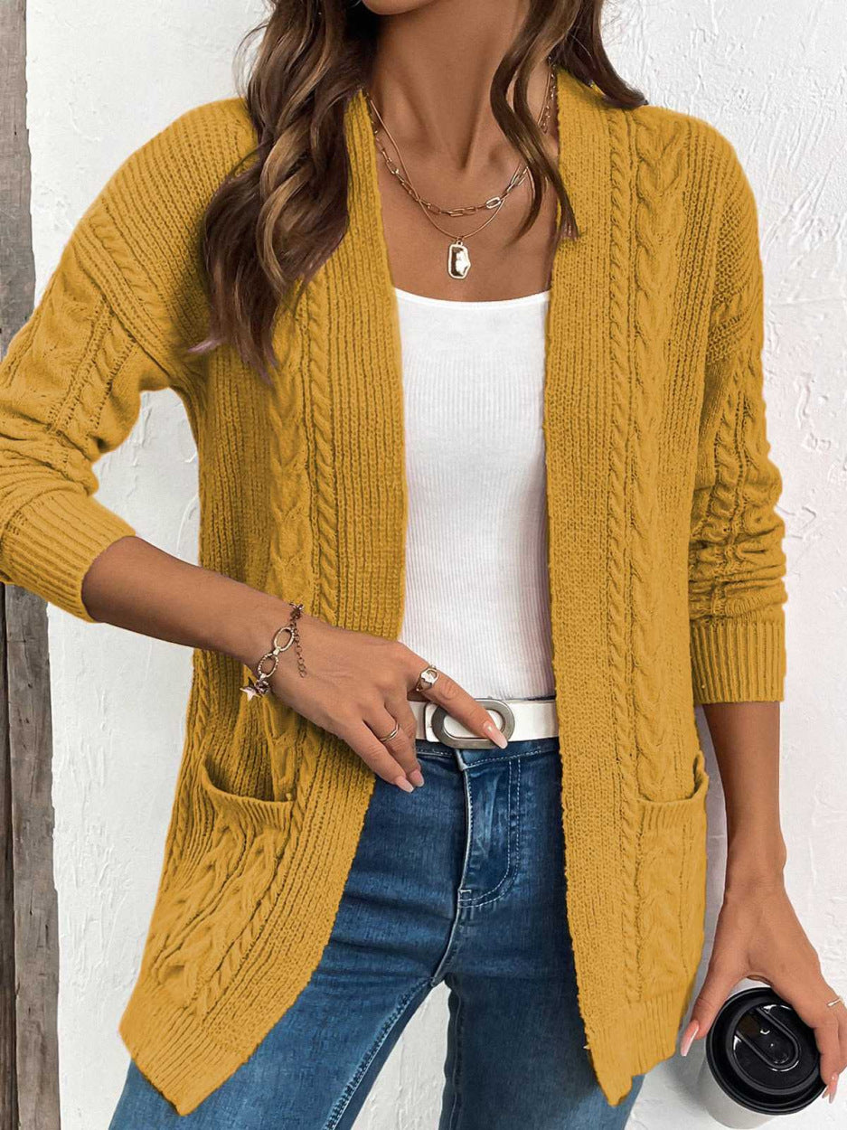 Women's Knitted Long Buttons Cardigan
