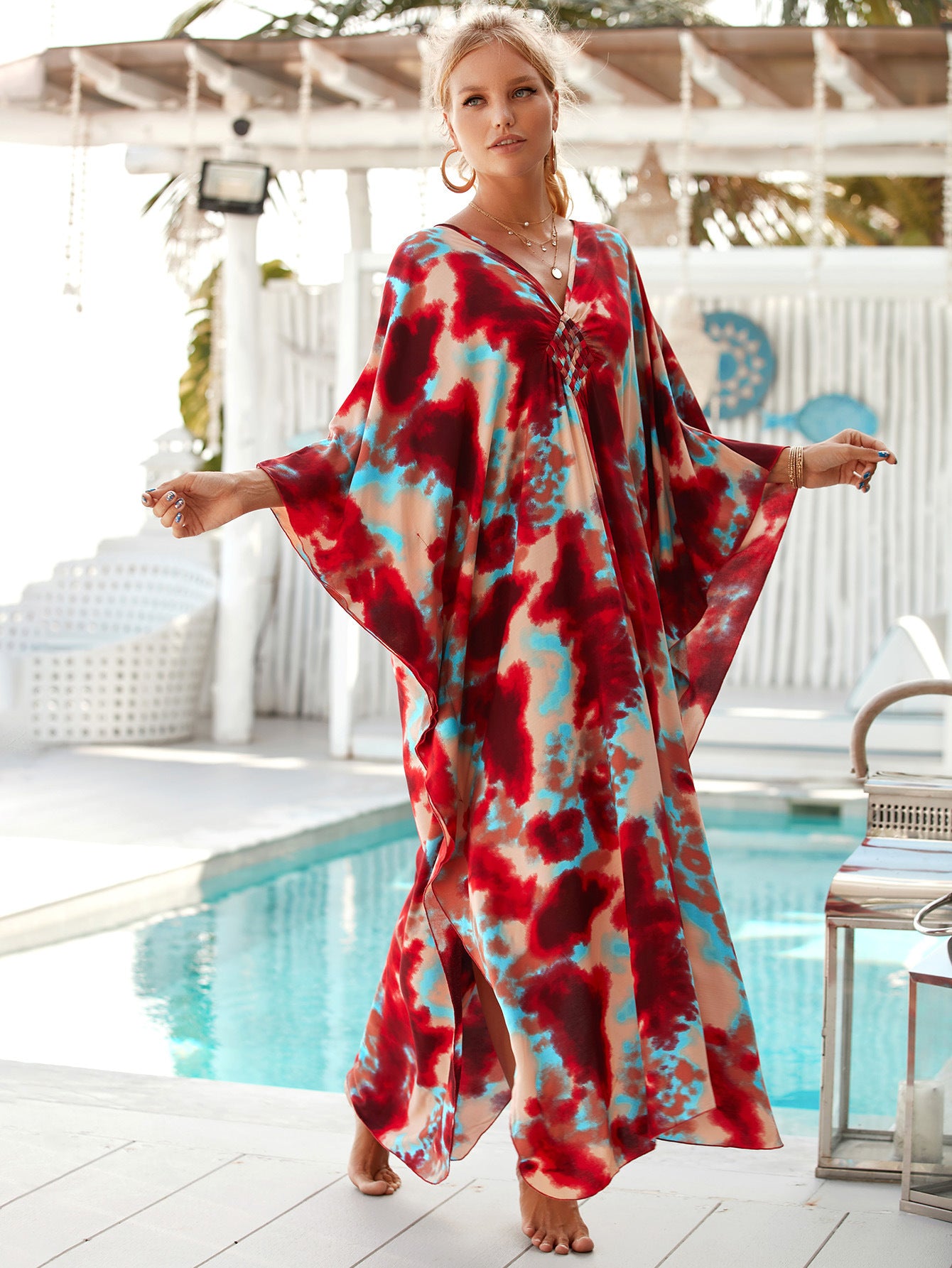 Chic Wrap Dress with Natural Rustic Vibes